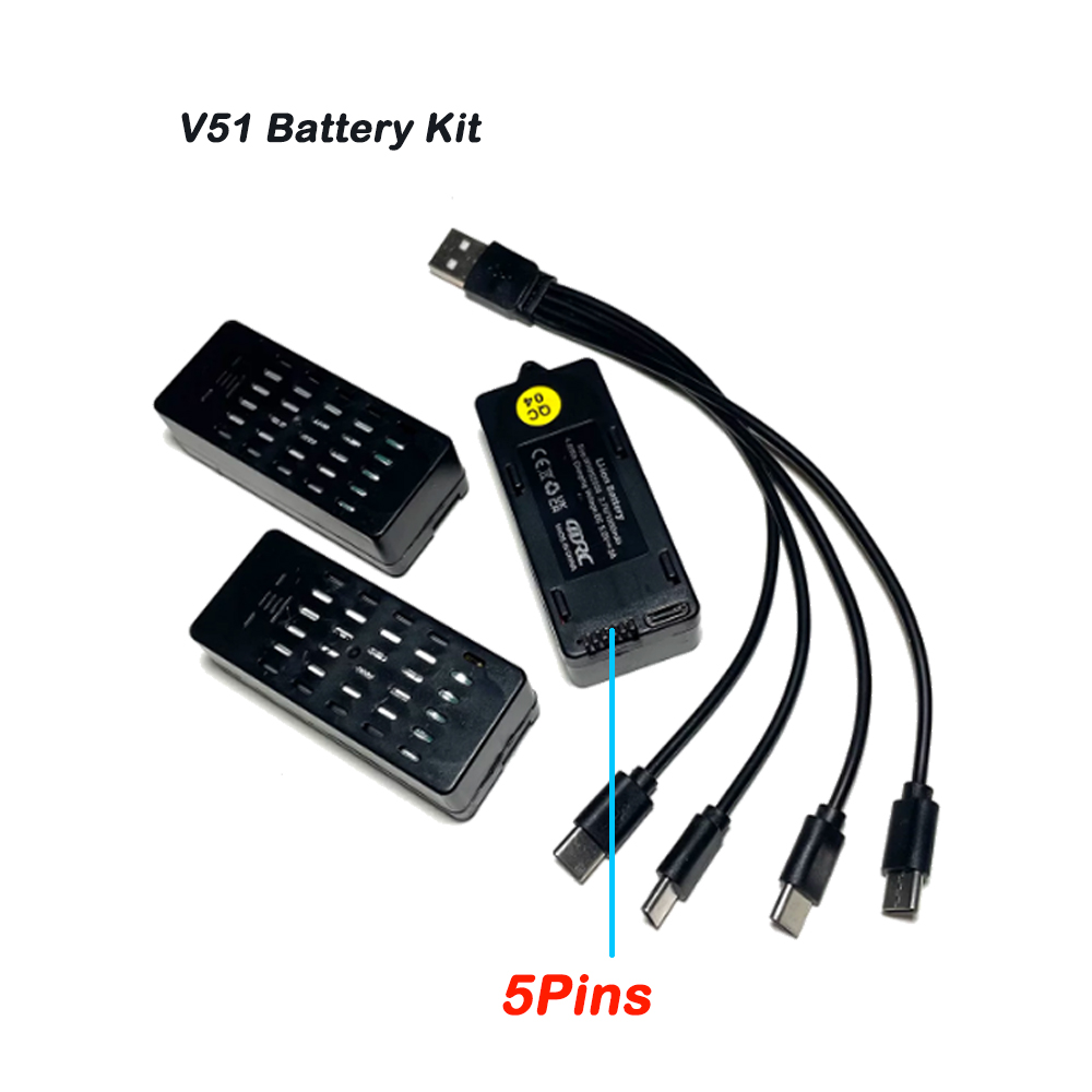 Drone Racing Charger - 3 sztuki baterii 4D-V51 3,7V 1300mAh
